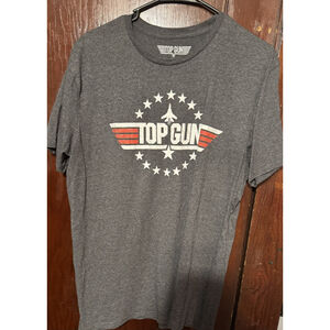 Top Gun Movie Logo T Shirt Men's Size L Gray